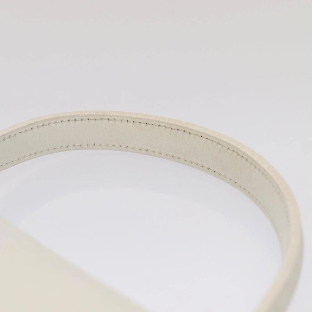 CELINE Shoulder Bag Leather 2way White Auth 83132 - Picture 7 of 16